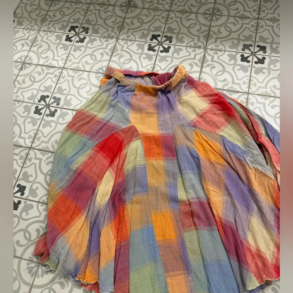 Madras That Linen Maxi Skirt size small - Picture 4 of 8